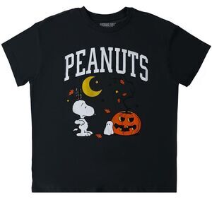 Peanuts Pumpkin Halloween Graphic Tee Grey XL NWT